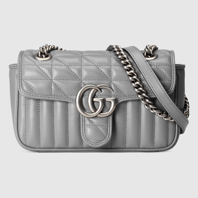 Gucci GG Marmont Matelasse Mini Shoulder Bag 446744 Dark grey